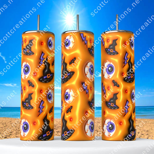 Witch Hat and Eyeballs Tumbler