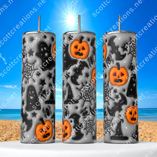 Bat and Pumpkin Tumbler