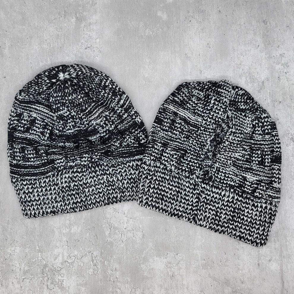 Black and White Beanie