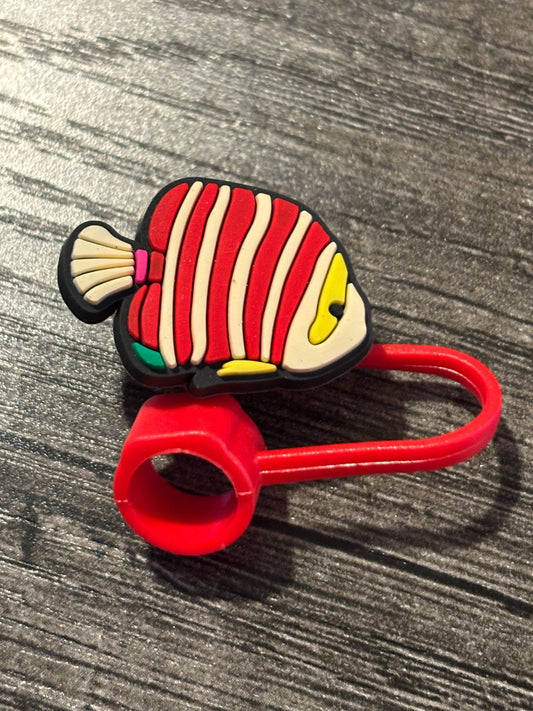 Red and Yellow Fish Straw Topper