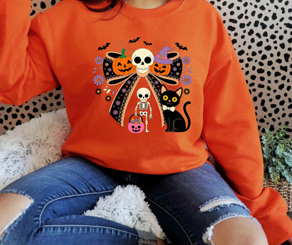 Halloween Skelly Bow