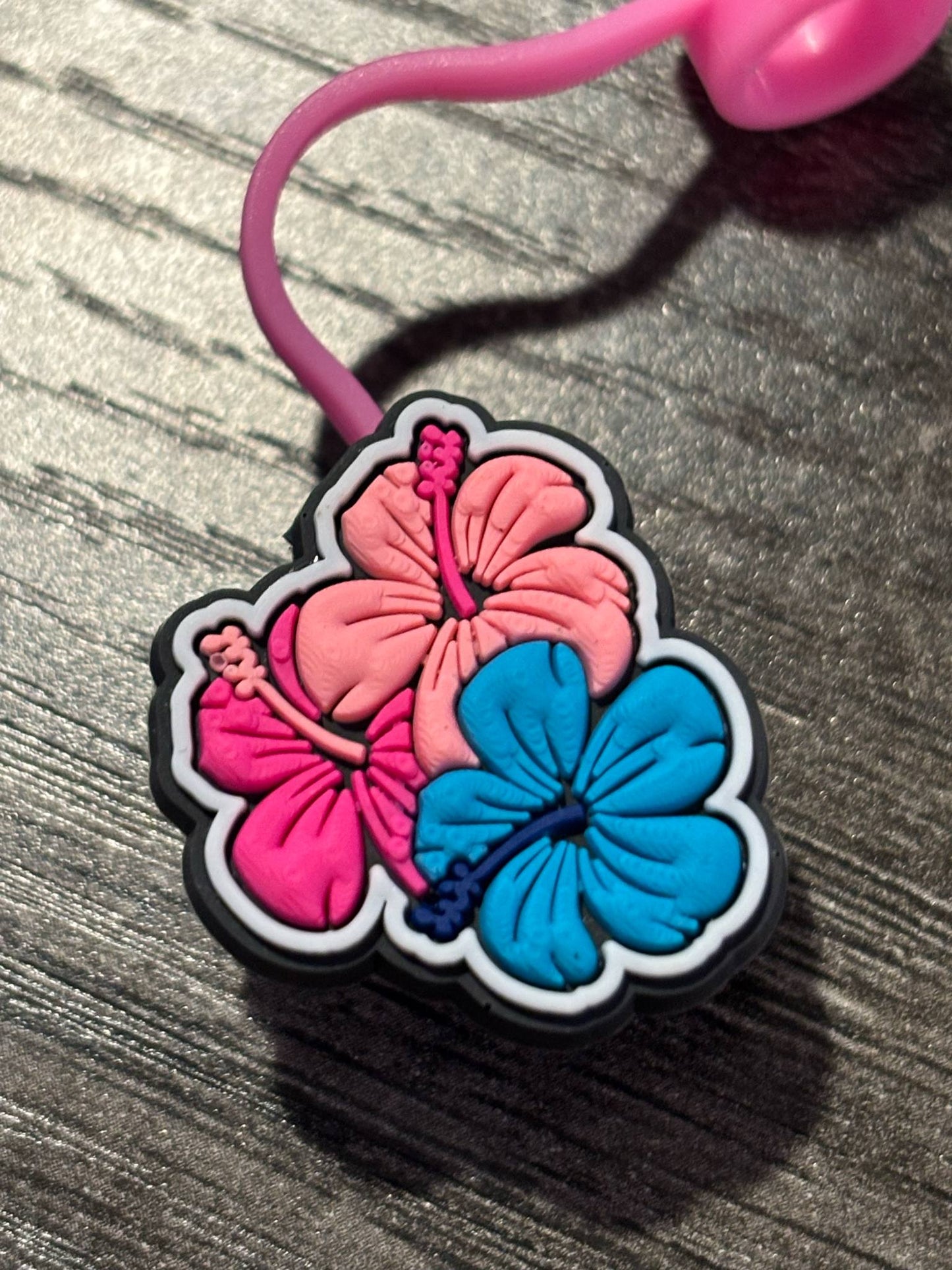 Hawaiian Flower Straw Topper