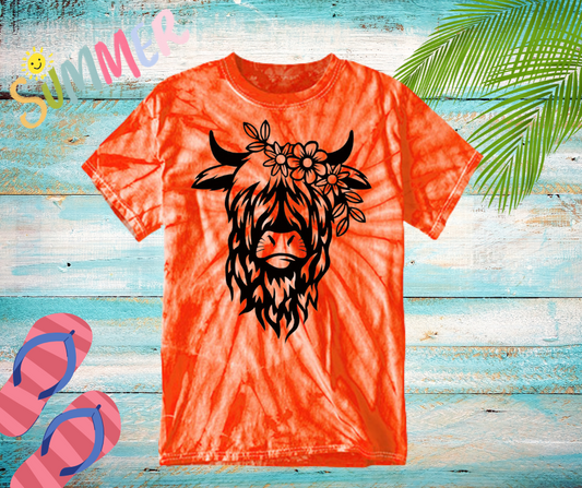 Highland Cow Tie Dye