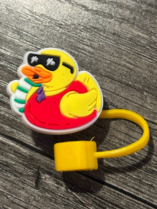 Duck Swimming Straw Topper