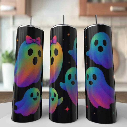 Rainbow Ghost Tumbler