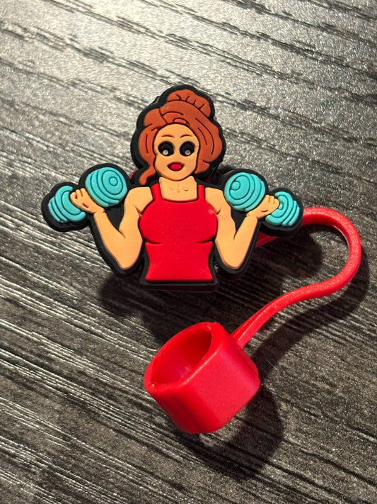 Working Out Straw Topper