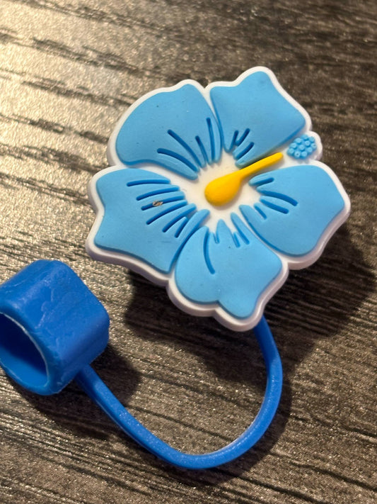 Blue Flower Straw Topper