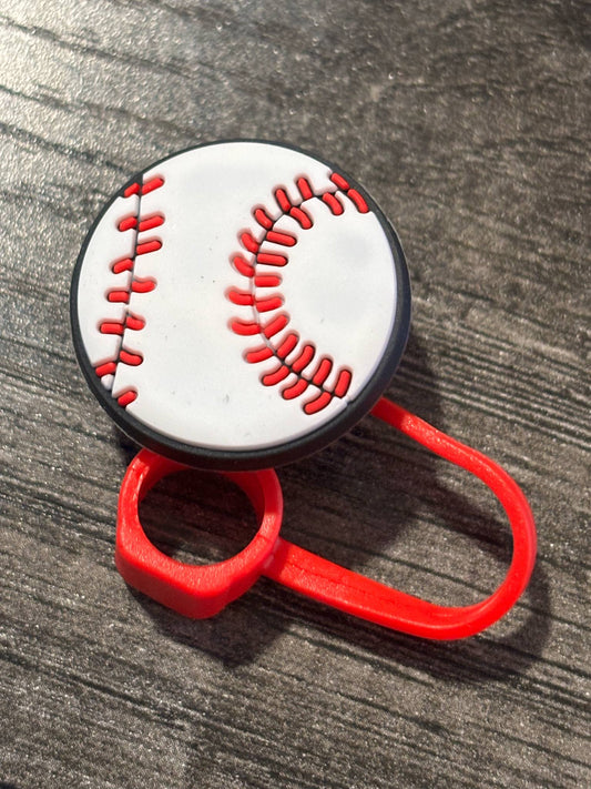 Baseball Straw Topper