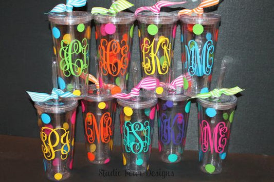 Monogram Cups