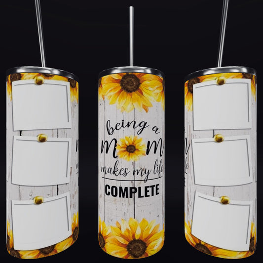 Sunflower Mom Picture Tumbler