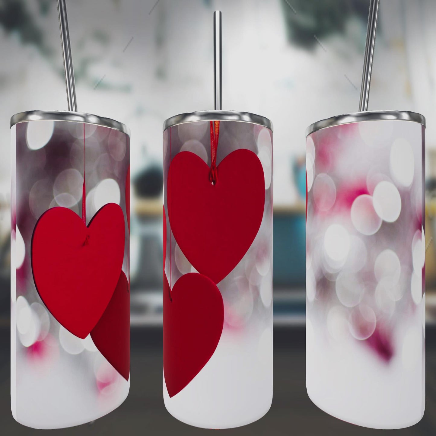 Red Hearts Tumbler