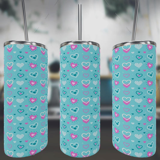 Blue Heart Tumbler