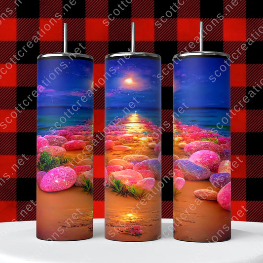 Pink Rocks Sunset Tumbler