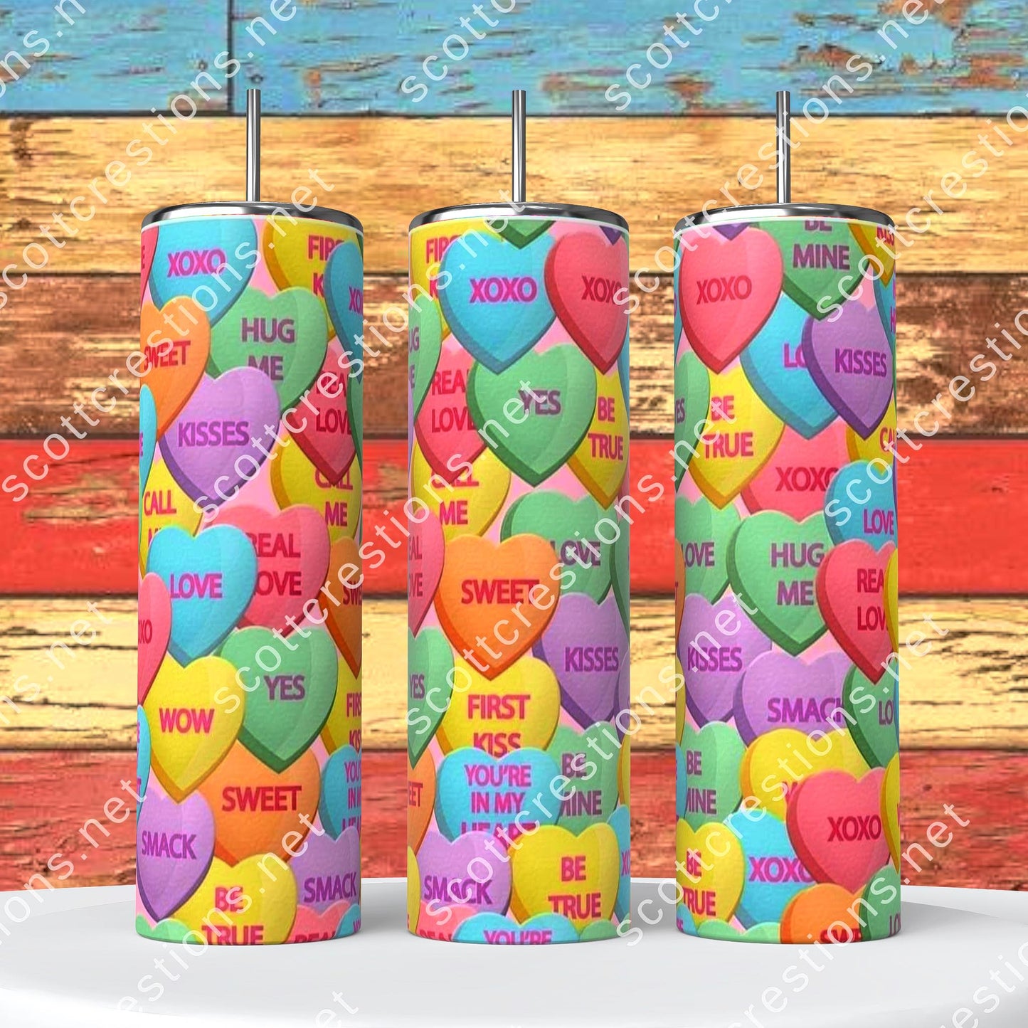 Conversation Heart Tumbler