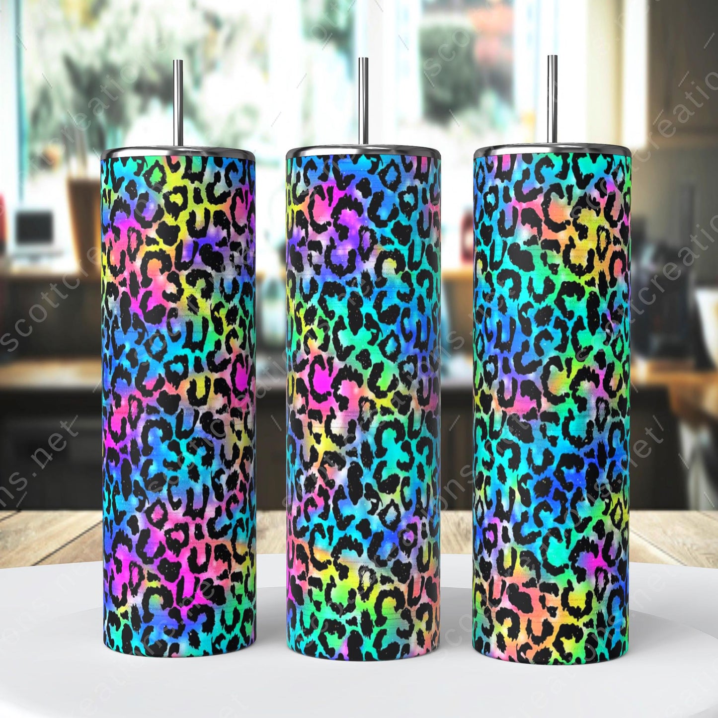 Colorful Leopard Tumbler