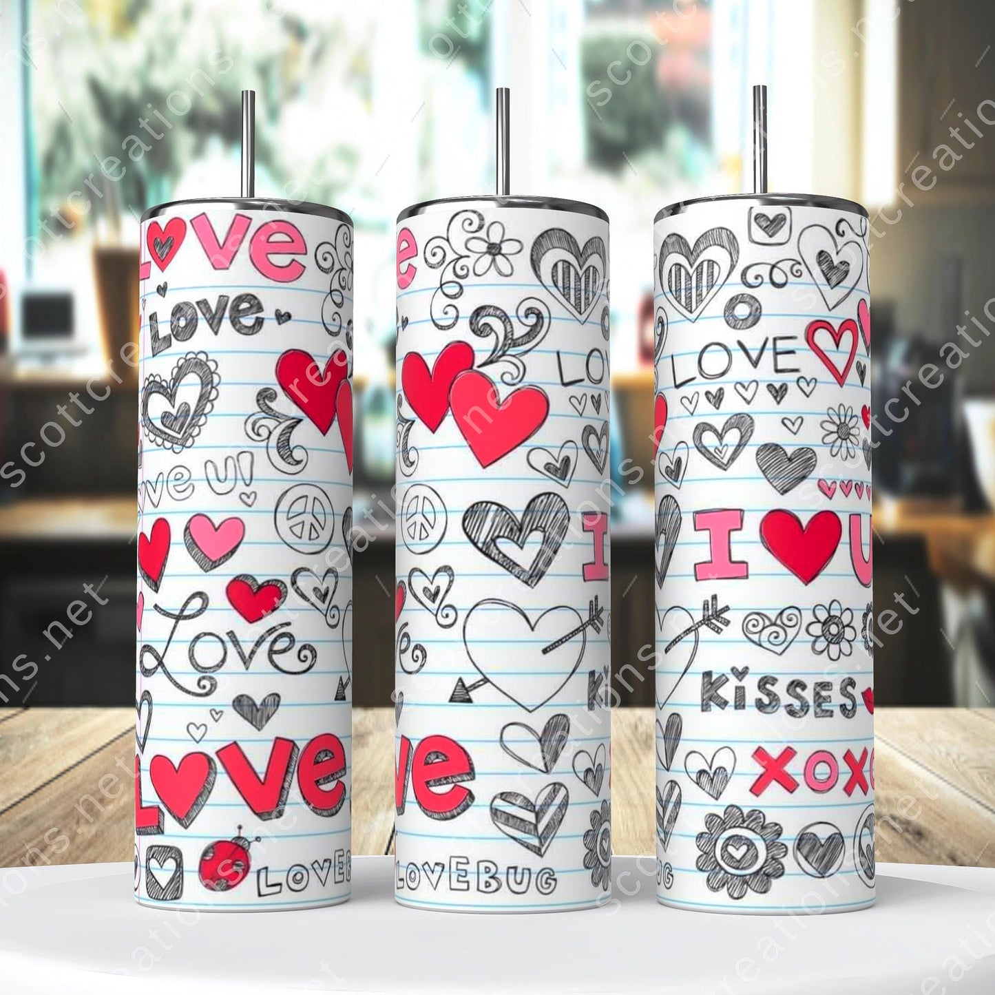 Paper Hearts Tumbler