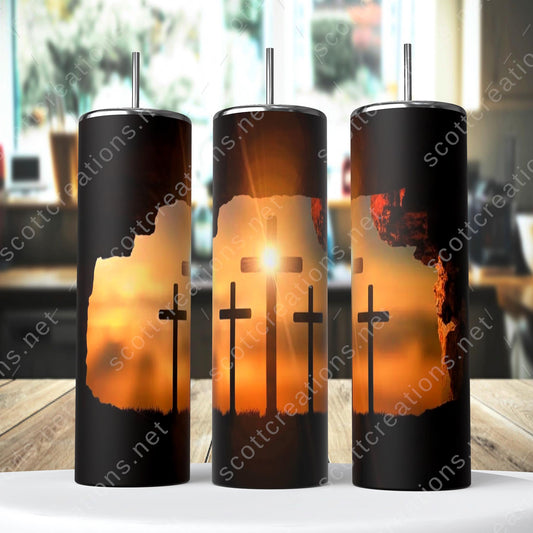 Wooden Crosses Tumbler