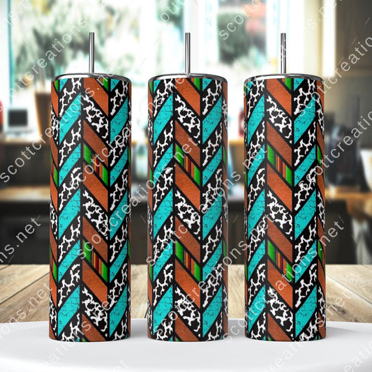 Cow Print Arrow Tumbler