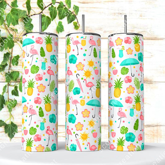 Spring Flamingo Tumbler