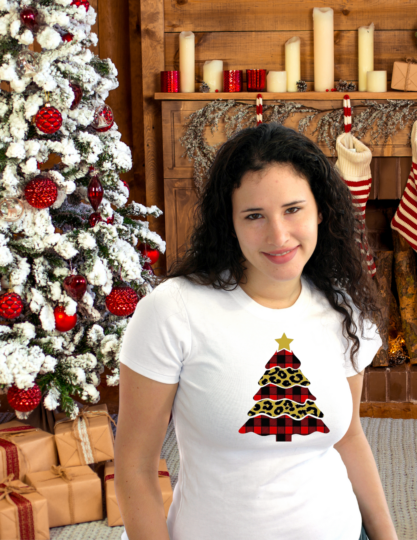 Leopard and Plaid Christmas Tree